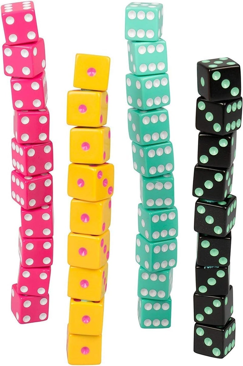 Tenzi Dice Party Game - A Fun, Fast Frenzy for The Whole Family - 4 Sets of 10 Colored Dice with Storage Tube - Colors May Vary - Image 2